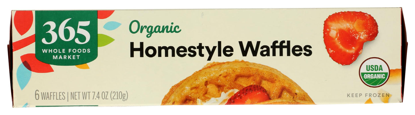 365 by Whole Foods Market, Organic Homestyle Waffles, 6 Pack, 7.4 oz