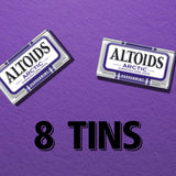 ALTOIDS Arctic Peppermint Breath Mints Hard Candy Bulk, 1.2 oz Tin (Pack of 8)