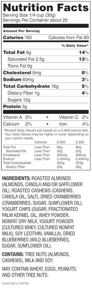 WildRoots Coastalberry 100 % Natural Trail Mix (Pack of 2), Set of 2