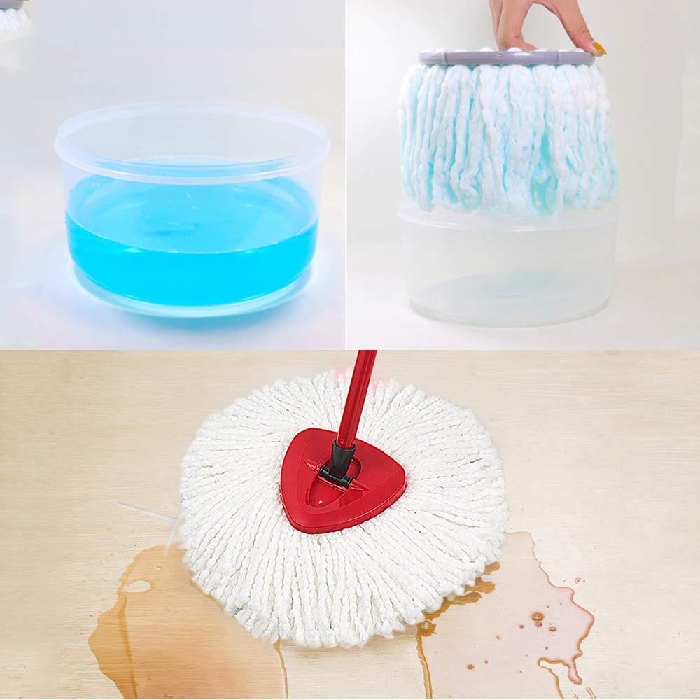 Spin Mop Replacement Head,Microfiber Mop Head Refills Easy Cleaning Mop Head, Pack of 3