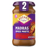 Patak's Madras Spice Paste, Hot Indian Curry with 11 Expertly Blended Spices, No Artificial Colors, Gluten-Free & Vegan, Bold Base for Home Cooking