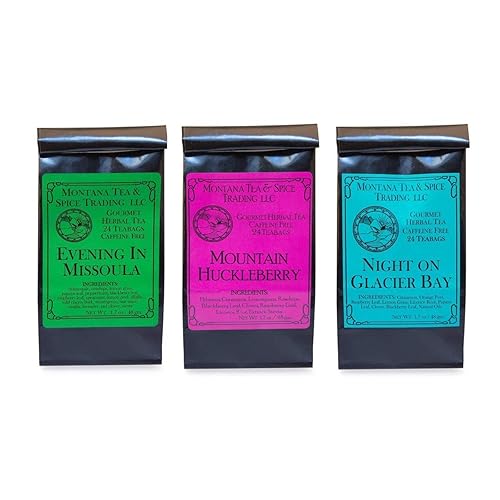 Evening in Missoula Tea Combo Pack - Evening in Missoula, Mountain Huckleberry, and Night on Glacier Bay