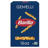 Barilla Gemelli Pasta, 16 oz. Box - Non-GMO, Made with Durum Wheat Semolina - Kosher Certified