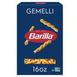 Barilla Gemelli Pasta, 16 oz. Box - Non-GMO, Made with Durum Wheat Semolina - Kosher Certified