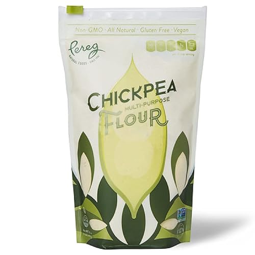 Pereg Chickpea Flour (16 Oz) - Multipurpose Flour - Naturally Gluten Free - Non GMO - For Cooking, Baking, Coating & Thickening - Ground Gram Flour