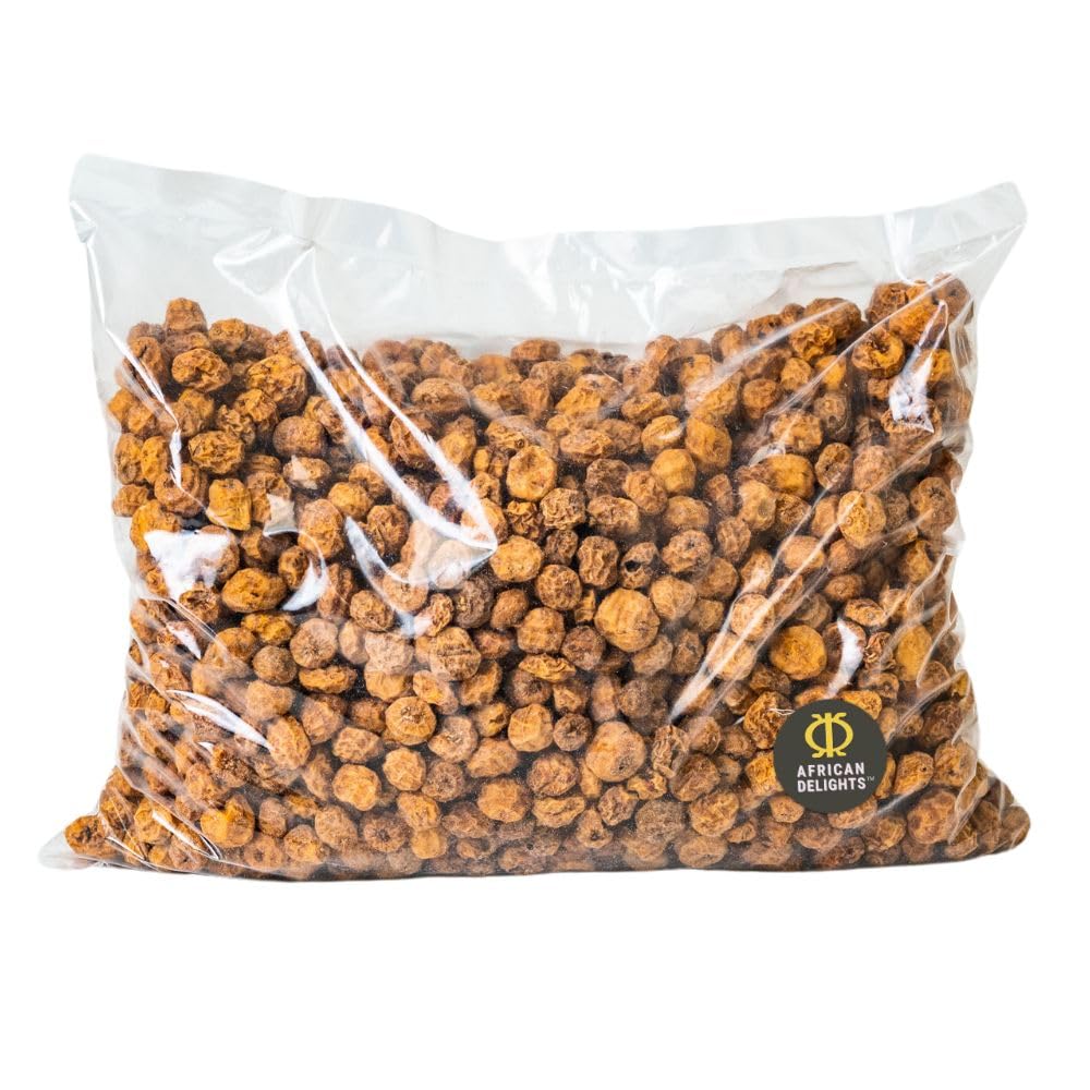 African Delights Organic Tiger Nuts Snack | Healthy Snacks | Gluten-Free, Vegan-Friendly | Fresh Tigernut Snack | Protein-Rich Superfood | 12oz