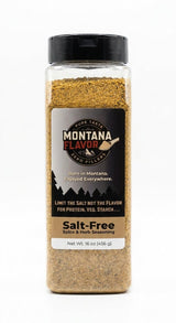 Montana Flavor Salt-Free Spice & Herb Seasoning - Sugar Free, No Sodium Salt Substitute for Meal Prep & Roasting - Keto Friendly - Bulk (16oz)