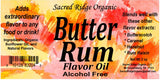 Butter Rum Flavor Extract Organic 2 oz - Water Soluble, Sugar Free Flavor Drops for Coffee, Baking, Candy, Ice Cream, Drinks, Natural Food Grade