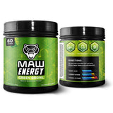 MAW Energy - Energy Drink for Gamers - Simple Powder Mix that Tastes Great - No Sugar - 60 Serving Jar (Green Growl))