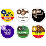 Espresso Style Dark Roast Italian K-Cup Pods Coffee Variety Pack Sampler Includes Cafe Bustelo, Eight O'Clock, Barista Prima Coffeehouse, Lavazza