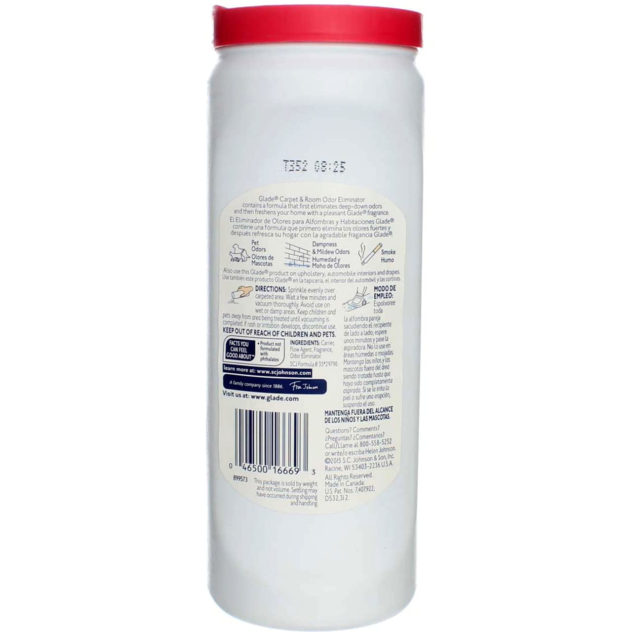 Glade Carpet & Room Refresher/Deodorizer/Neutralizer - Radiant Berry, Eliminates Deep Down Odors - 32 Oz (Pack of 4)