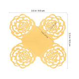 100Pcs Hollow-Out Flower Chocolate Wrappers Cups for Wedding Party Favors Candy Bar Chocolate Paper Liners Truffle Cups Dessert Liners