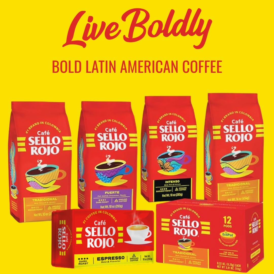 Sello Rojo Tradicional Medium Roast Single Serve Coffee K-Cup EcoPods, 12ct (Pack of 1)