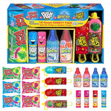 Candy Variety Pack, 18 Count Assorted Lollipops, Bulk Individually Wrapped Ring Pop, Push Pop, Baby Bottle Pop & Juicy Drop, Ideal for Birthdays
