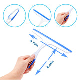 YIHODOHO 3-Pack Shower Squeegee, Hand Held Shower Squeegee for Glass Doors, Rubber Glass Shower Door Squeegee, Wiper Cleaning Tool with Hanging Hole