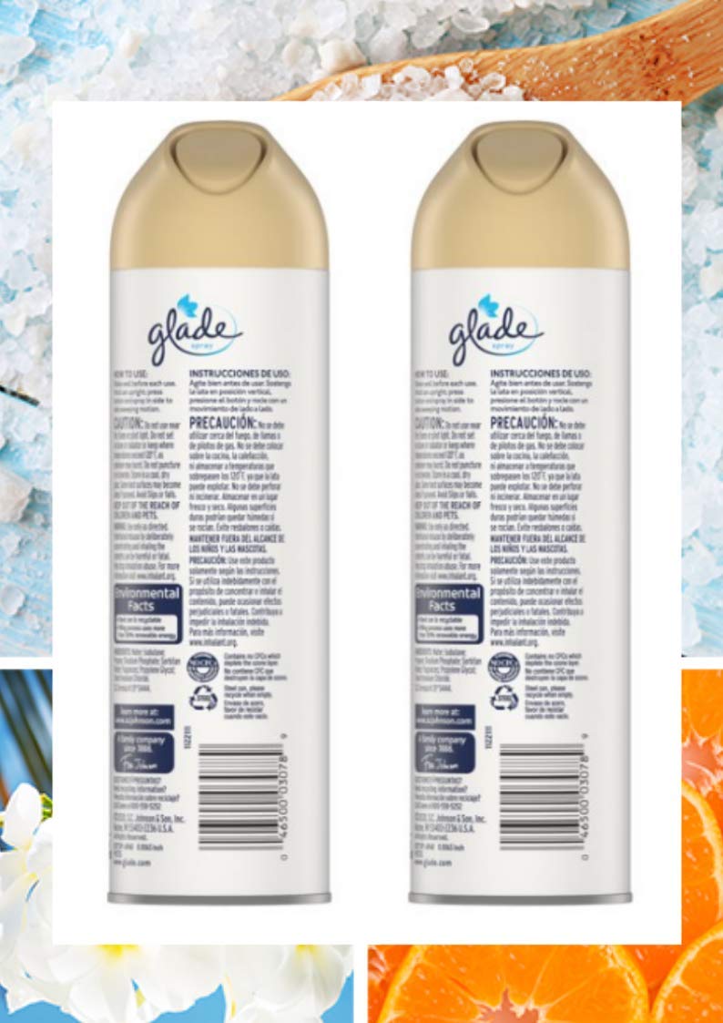 Glade Air Freshener 8oz (Package May Vary) Pack of 3 (Aqua Waves)