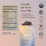 ORA Organic Cacao Nibs, 4oz - Unsweetened, Ethical, Regenerative, Heavy Metals Tested