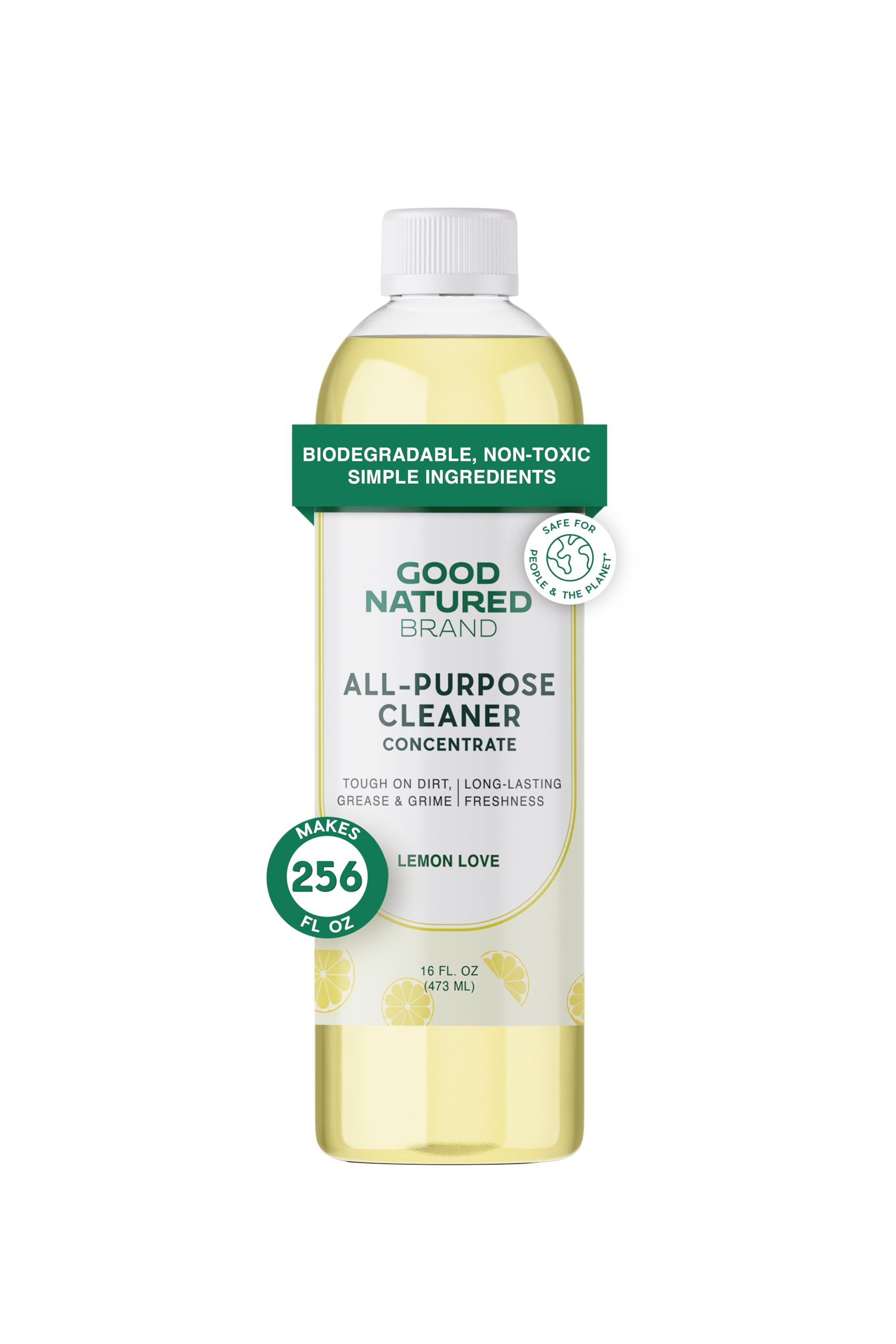Good Natured Brand All-Purpose Cleaner Concentrate | Multi-Surface Cleaner | Natural Lemon Essential Oil | Multipurpose Cleaner Concentrate All