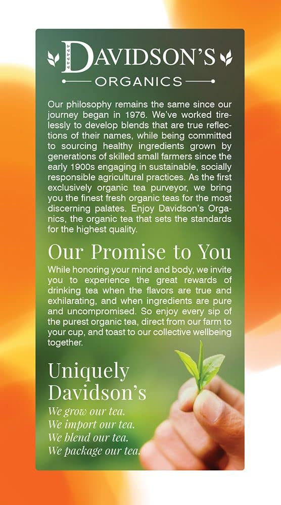 Davidson's Organics, English Breakfast, 25-count Tea Bags, Pack of 6