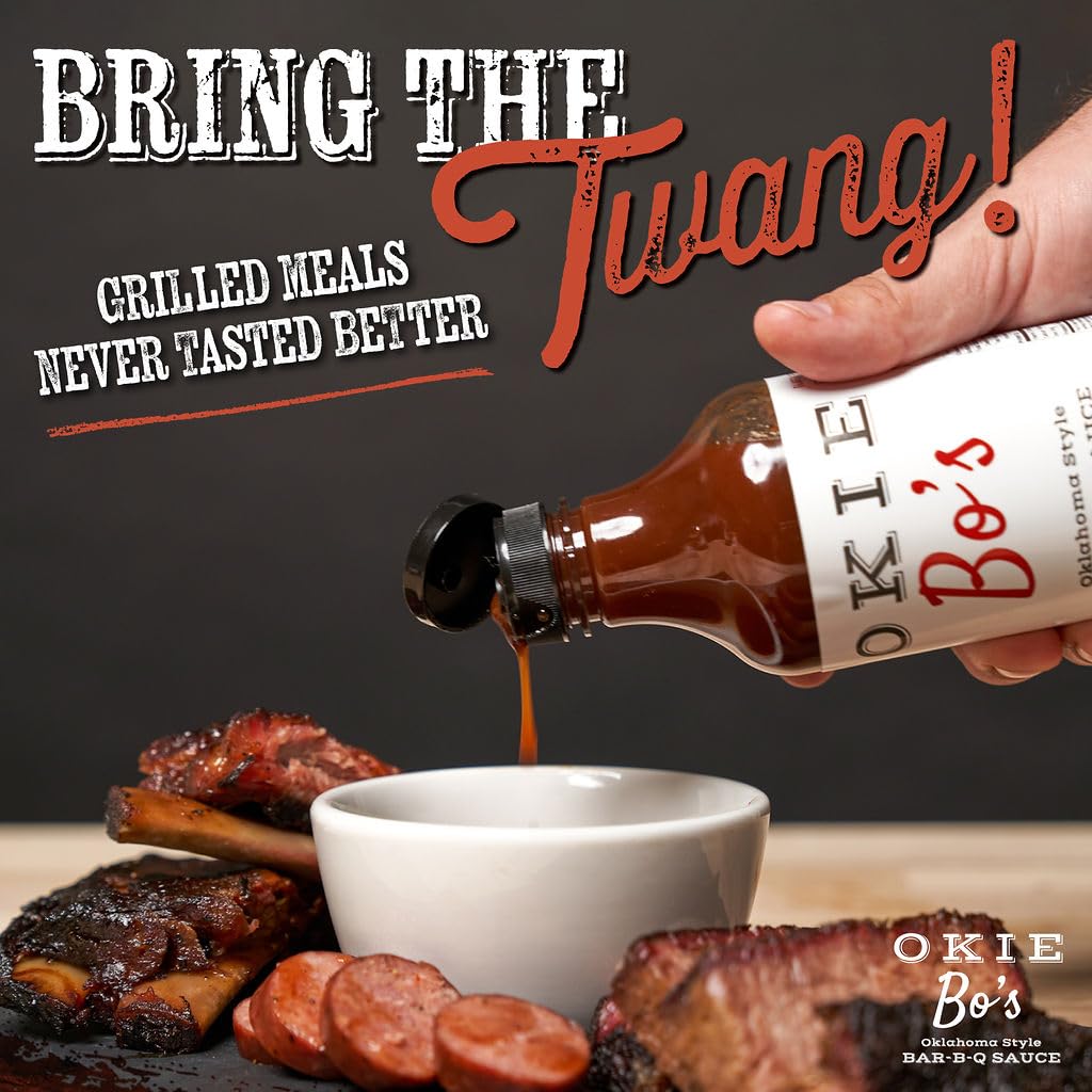 OkieBo's BBQ Sauce - Serrano, Oklahoma Style, Perfect Sauce for Creating Competition Style Ribs, Pork, Brisket, Salmon, Chicken and Much More
