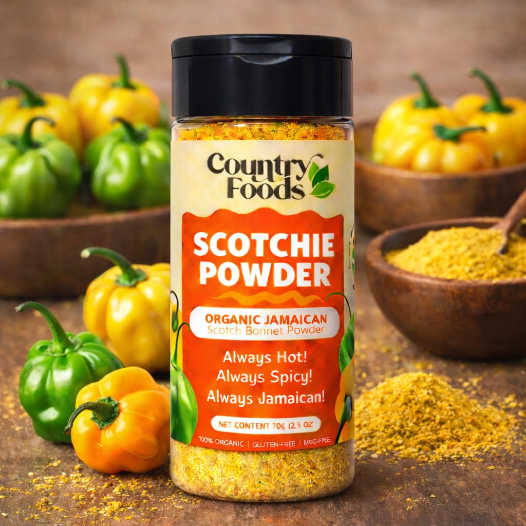 Country Foods All Natural Jamaican Scotch Bonnet Powder, 2.5 oz, Gluten-Free