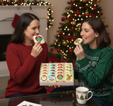 Christmas Cookies Stocking Stuffers for Kids Party Favors | Holiday Gourmet Corporate Food Gift INDIVIDUALLY WRAPPED Bulk | 24 Decorated Sugar Cookies