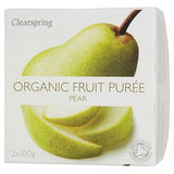 Clearspring Organic Pear Fruit Puree Dessert (2x100g) - Pack of 6