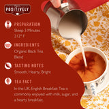 Organic Positively Tea Company, English Breakfast Black Tea, Loose Leaf, 16 Ounce