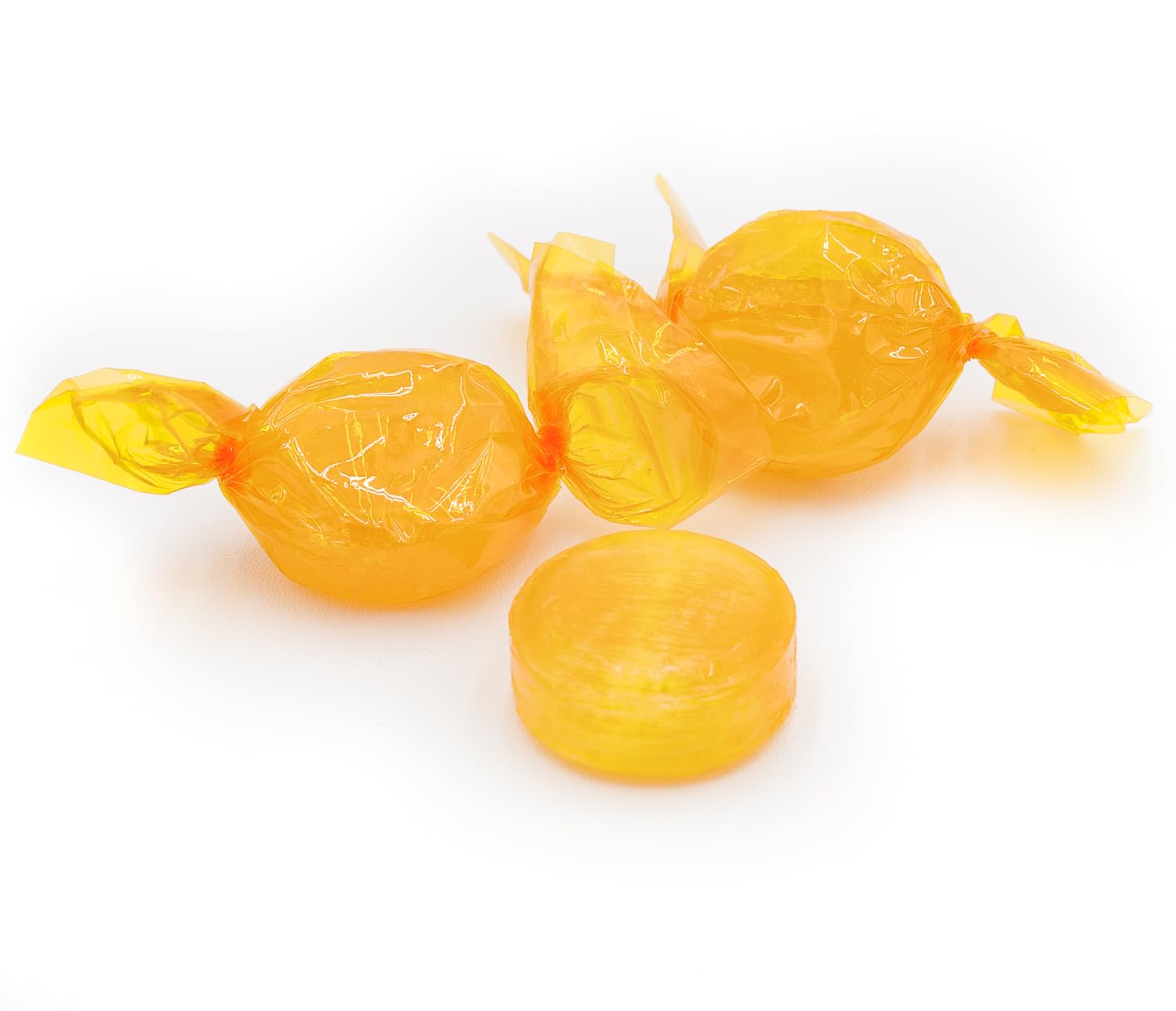 BUTTERSCOTCH Hard Candy Discs 5 lb - Bulk Bag, Individually Wrapped, Sweet Gourmet Candies, Old Fashioned