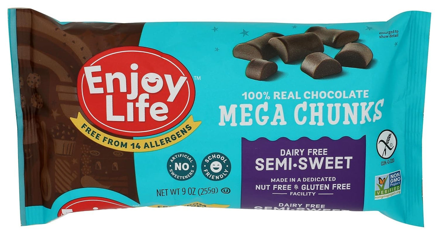 Enjoy Life Chocolate Chips Variety Pack, 5 Count (9 oz Bags) - Dark Morsels, Mini Chips, White Mini Chips & Mega Chunks - Allergy-Friendly Baking Chocolate