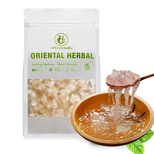 APEACHGIRL Premium Snow Swallow Gum (16oz/1LB) - Natural Plant-Based Dessert Ingredient, Resealable Bag | Vegan Cooking & Asian Dessert Essentials |