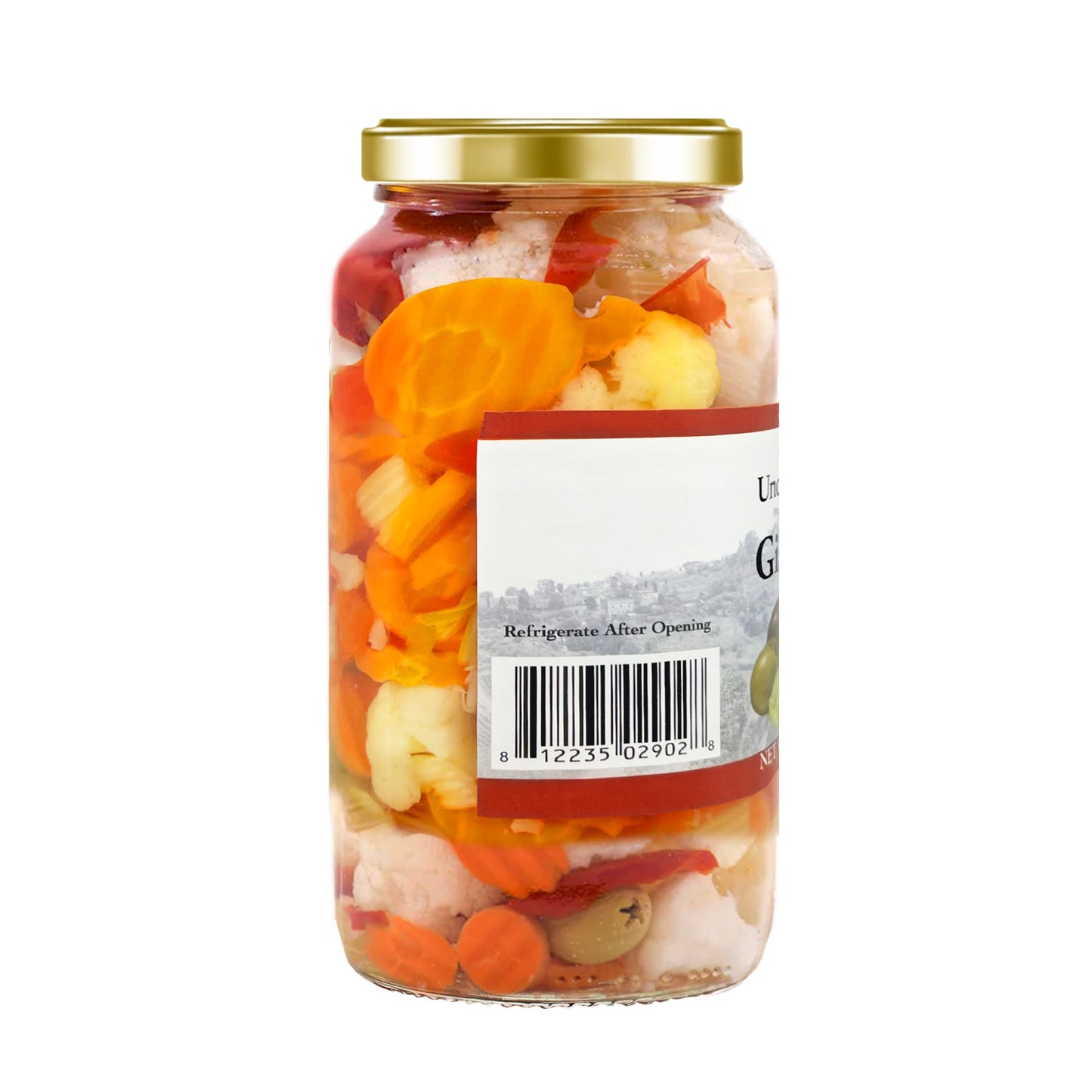 Uncle Giuseppe’s Giardiniera - 32 fl oz Jar - Italian-Style Pickled Vegetable Medley, Crisp & Zesty, All-Natural (Pack of 1)