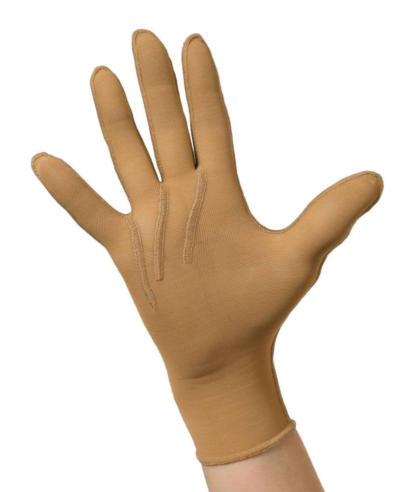 Ready Made Glove, No Hook & Loop Tabs, Closed Tips, Large, Tan