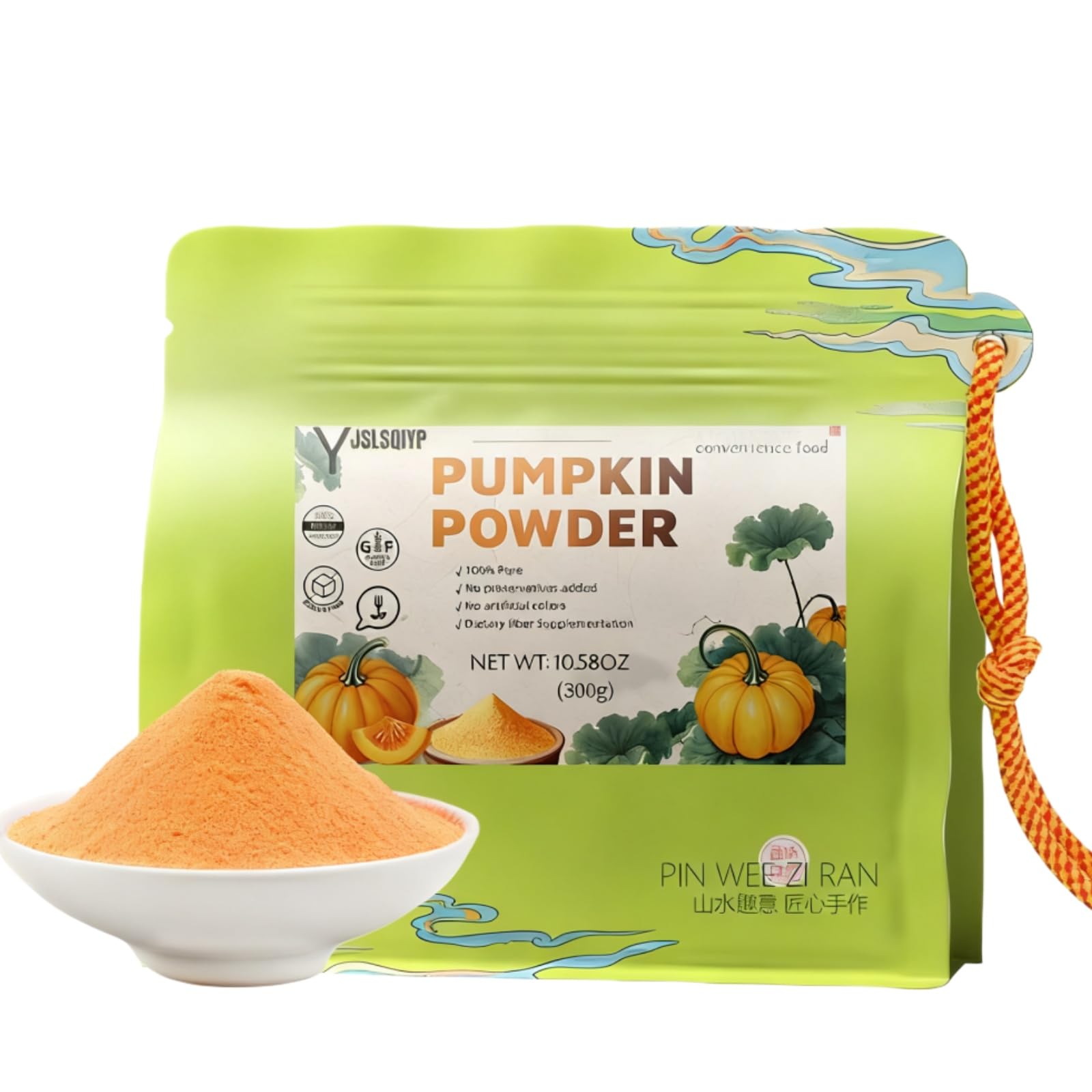 Organic Pumpkin Powder,10.58 oz, 100% Pure Sweet Pumpkin for Lattes, Baking & Smoothies | Vegan, Gluten-Free, Kosher | Easy Puree & Juice Mix-In