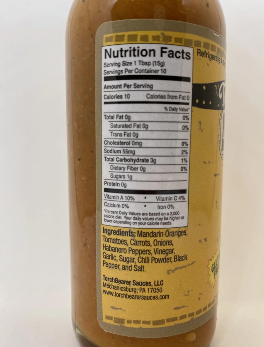 Torchbearer Sauces #7 Sultry Hot Sauce 5 Oz, Heat level 3 - Spicy, All Natural, Extract-Free, Made in USA
