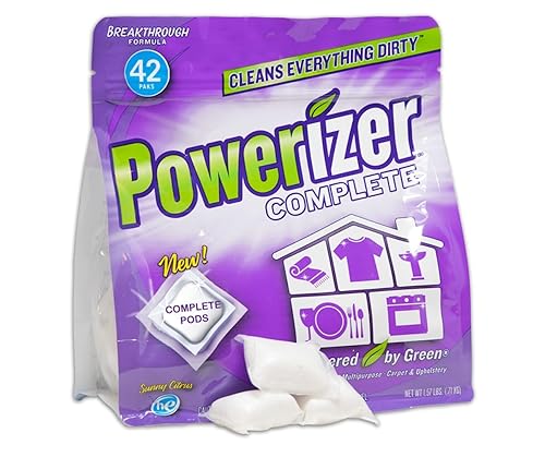 Powerizer Complete Multipurpose Cleaning Pods - Plant and Mineral Based Concentrated Laundry & Dishwasher Detergent | 42 Count | All-in-One Cleaning