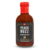 PS Seasoning Peach Buzz Bourbon BBQ Sauce - All-Purpose Sauce for Glazing, Marinating, Basting, and Dipping - Great for Ribs, Pork Chops, Chicken