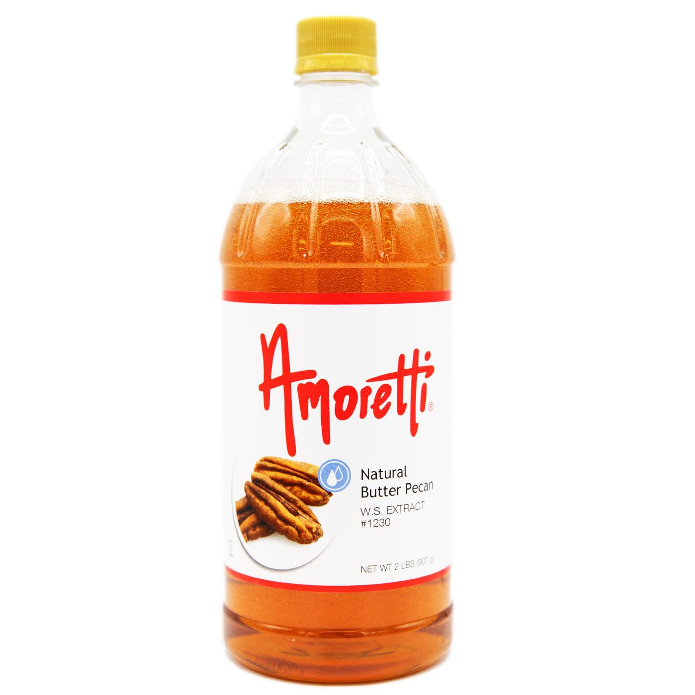 Amoretti - Natural Butter Pecan Extract Water Soluble 2 oz - Highly Concentrated & Perfect For Pastry, Savory, Brewing, and more, Preservative Free