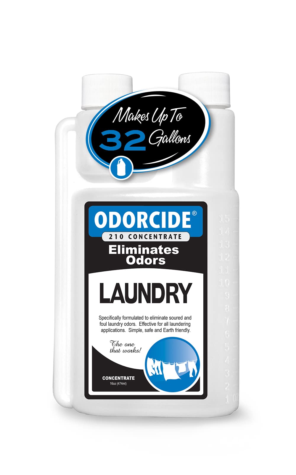 Odorcide Concentrated Fresh Linen Scent Laundry Odor Eliminator for Strong Odor, All Laundry Uses - Safe, Non-Enzymatic Odor Neutralizer - Laundry