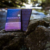 Mandala Superfood Low Glycemic Bean-to-Bar Chocolate (2.2 oz Bar) Organic, Artisan, Healthy, Vegan, Super Dark (Vanilla Orchid, 3-pack)