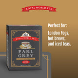 Royal World Loose Leaf Earl Grey Tea - Premium Blend of Bergamot & Ceylon Black Tea - Ideal for London Fog & Iced Drinks - Perfect for Recipes