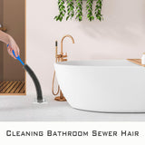Refrigerator Coil Cleaning Brush?Sewer Set Brush Clog Remover,for Toilet, Kitchen Sink, Sewer, Bathroom Bathtub Hair Clogging Cleaning Tool?Long Drain
