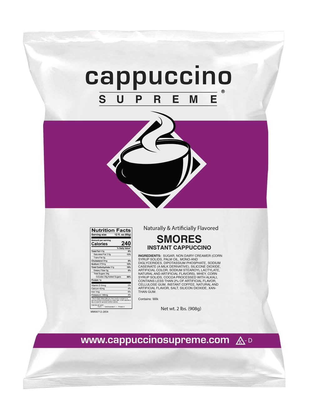 Cappuccino Supreme 2 lb bag Smores Instant Cappuccino Mix