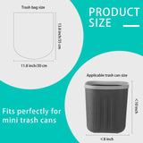 GWZiehory Mini Strong Trash Bags, 0.5 Gal Small Garbage Bags for Desktop Mini Trash Can, 300 Counts, Black