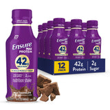 Ensure Max Protein Shake | 42g Complete Protein | Milk Chocolate | Ready to Drink | High Protein | 23 Vitamins & Minerals | 2g Sugar | 14 fl oz, 12