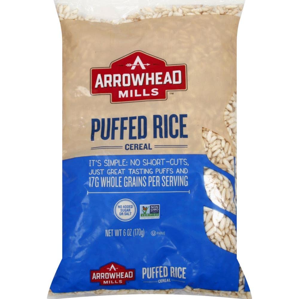 Arrowhead Mills Puffed Cereal, 6 oz (Puffed Rice, 6oz), Pack of 1