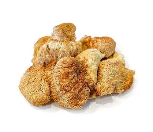 Essential Spice Dried Lion’s Mane Mushrooms - Whole, Mild Savory Flavor & Meaty Texture - Ideal for Teas, Tinctures, Stir-Fries & Wellness Recipes