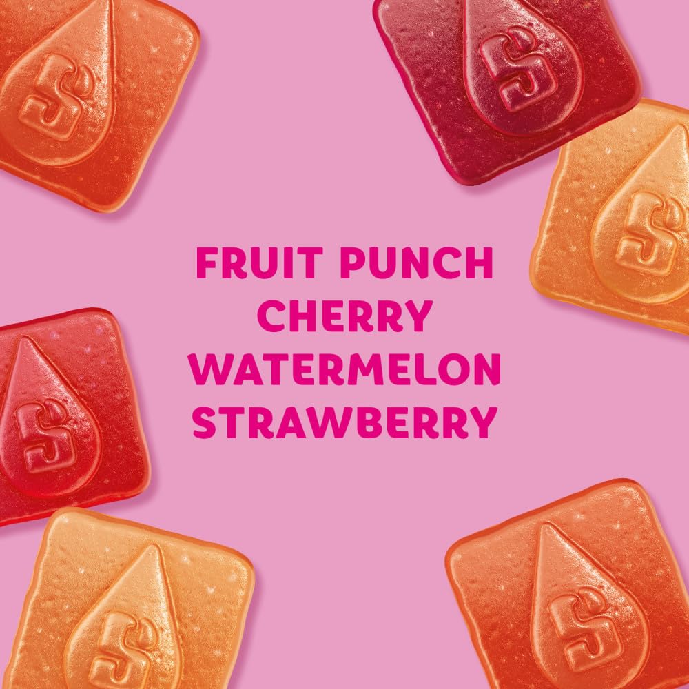 STARBURST GOODIES FaveREDS Plant-Based Low Sugar Candy Fruit Gummy Candies, 1.8 Oz Bags