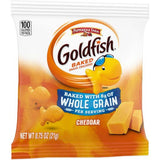Pepperidge Farm Goldfish Whole Grain Cheddar Snack Crackers, Individual 0.75 oz Bags, Bulk Pack of 300 - School & On-the-Go Snacks