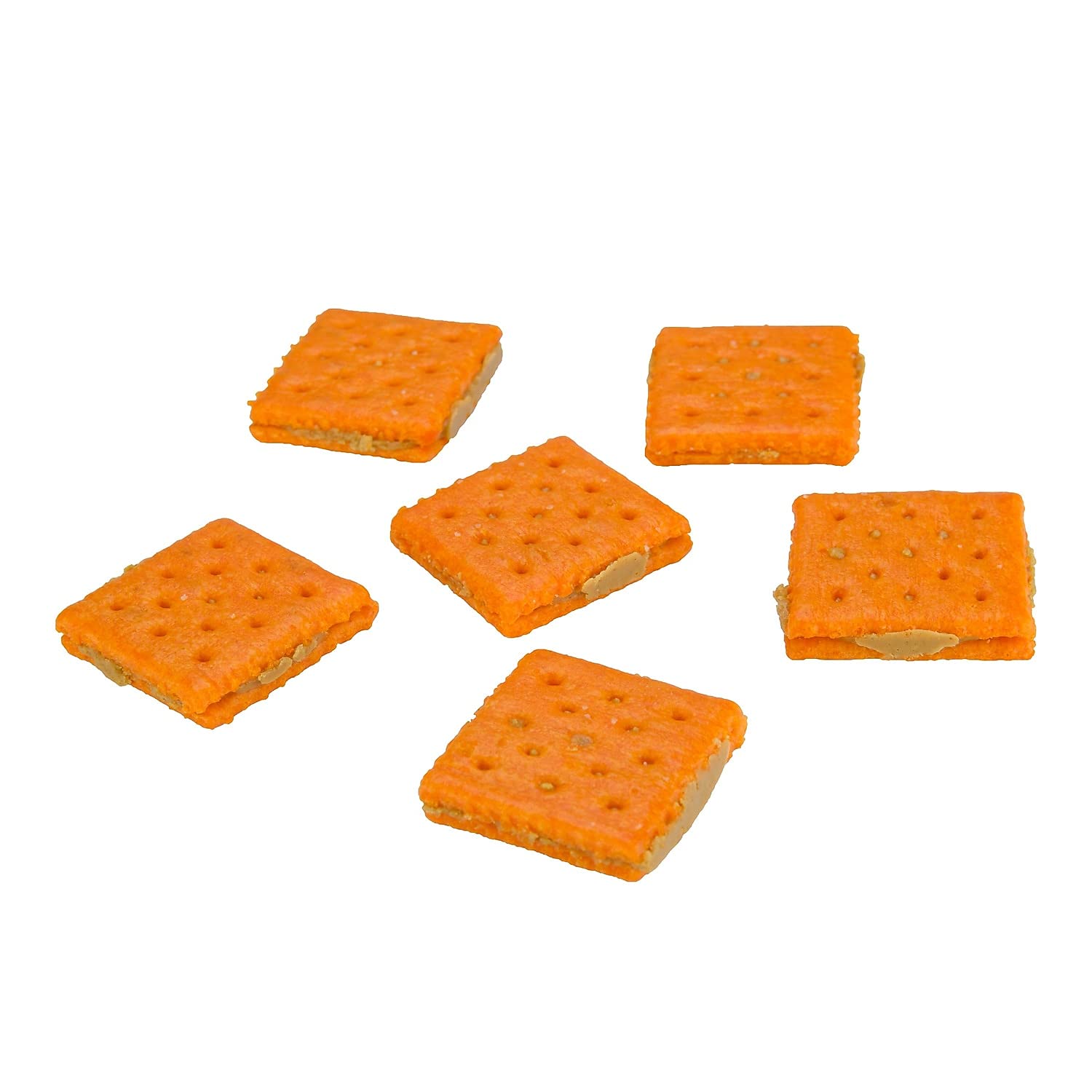 Sandwich Crackers, Cheese & Peanut Butter, 8-Piece Snack Pack, 12/Box